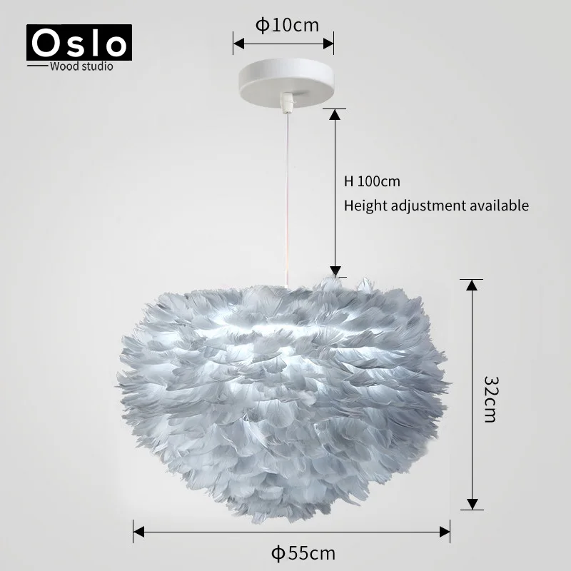 As shown Современный минималистичный креативный подвесной светильник с перьями для спальни, гостиной, ресторана, кухни, кафе, подвесной светильник, декоративный светильник ing - Цвет корпуса: As shown