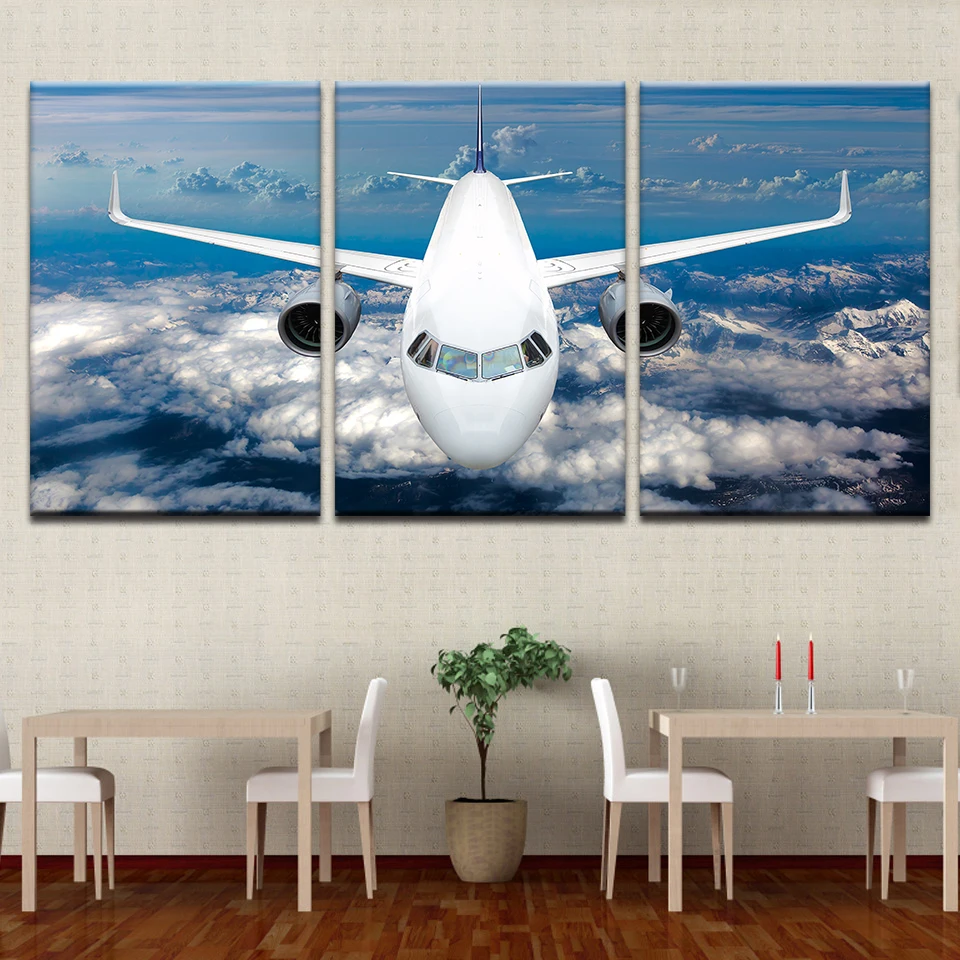Прямая поставка художественные принты HD украшение для дома самолёт модная