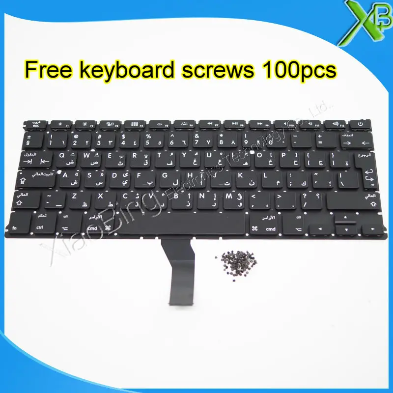5 шт. абсолютно новая арабская клавиатура + 100 винтов клавиатуры для MacBook Air 13 3