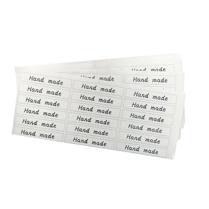 1800pcs/pack Simple Rectangular white Hand made Long Seal Sticker DIY For Party Gift Handmade Sealing | Дом и сад