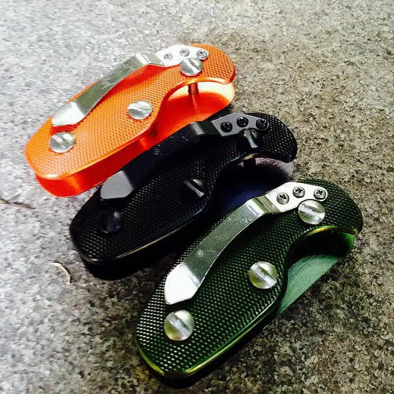 EDC легкий складной органайзер для ключей Карманный Алюминиевый держатель зажим