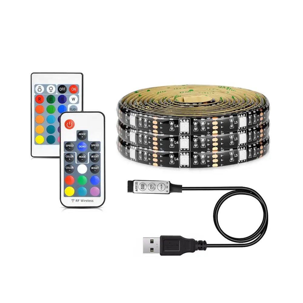 Ambilight USB Светодиодная лента SMD5050 гибкий rgb СВЕТОДИОД световая лента 5 в неоновая лампа сменный цвет домашний Телевизор подсветка лампы led неон el провод