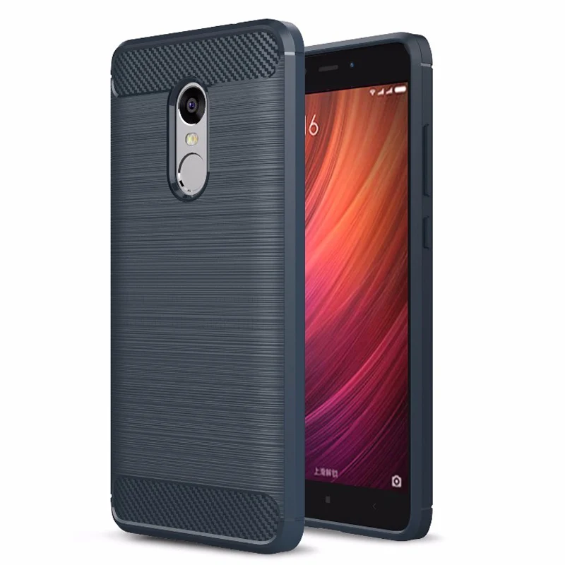 TCICPC For Xiaomi Redmi Note 4 Case Cover 4x Carbon Fiber Brushed Soft Silicone Back for Note4 |