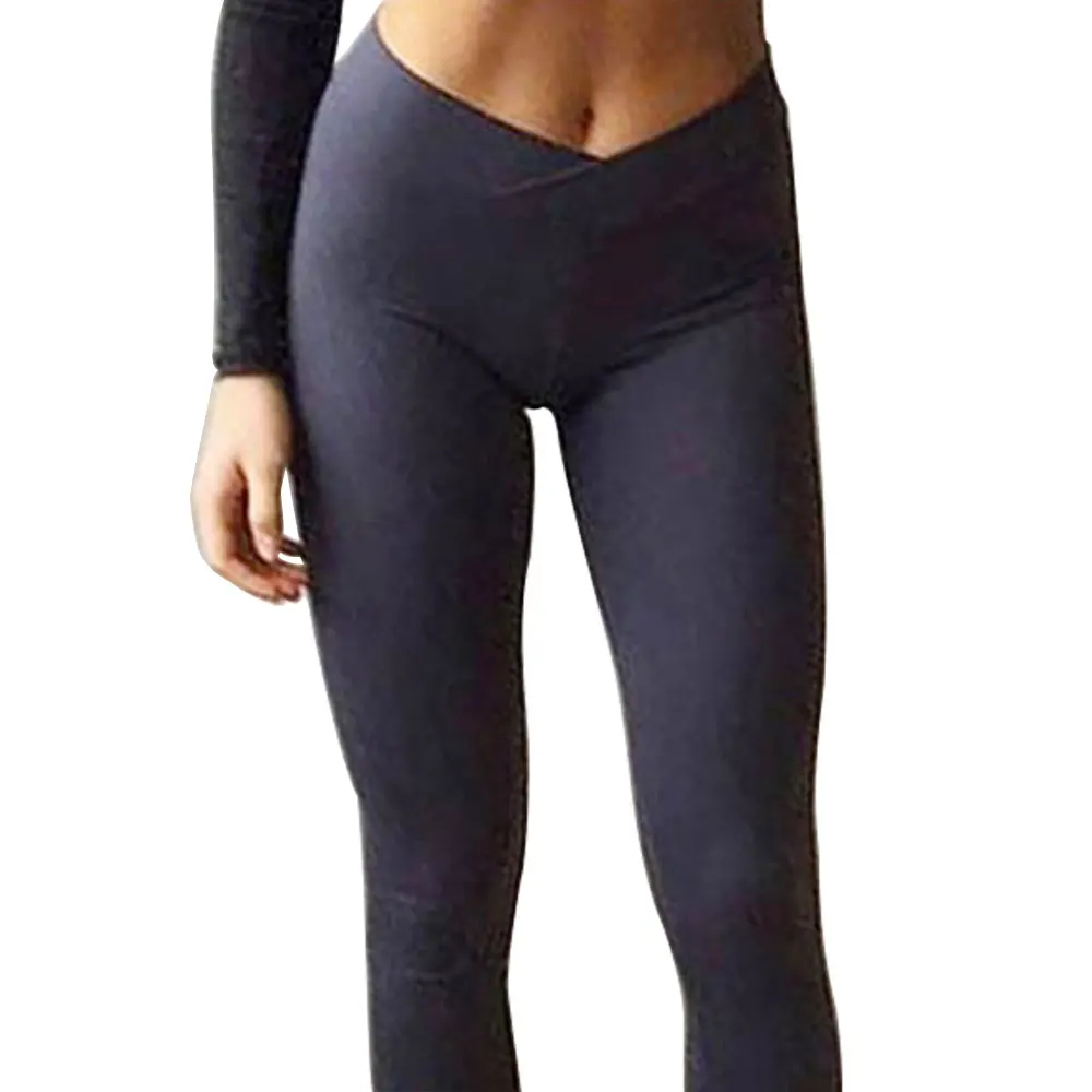 2018 штаны для фитнеса и йоги женские короткие однотонные Спортивные Леггинсы