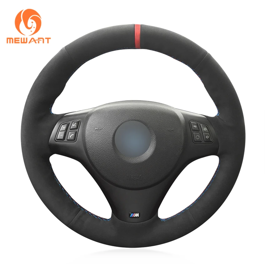 MEWANT черная замша Подлинная кожа ручная работа для BMW M Sport M3 E90 E91 E92 E93 E87 E81 E82 E88 X1 E84|car
