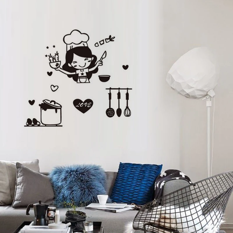 Симпатичная наклейка на кухонный выключатель света наклейки стену украшение для