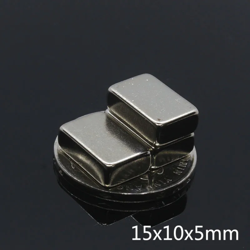5 шт. 15x10x5 мм супер сильный кубоид Блок Редкоземельные Магниты неодимовый магнит