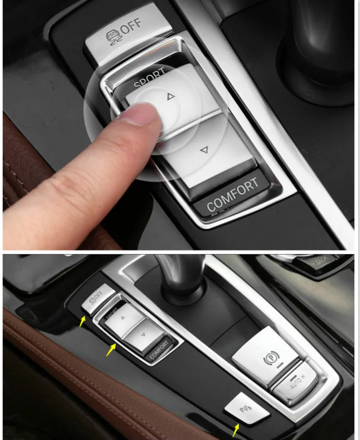 

Car Interior Stickers ABS Gear Position Panel Button Cover Trim For BMW F25 F26 F01 F10
