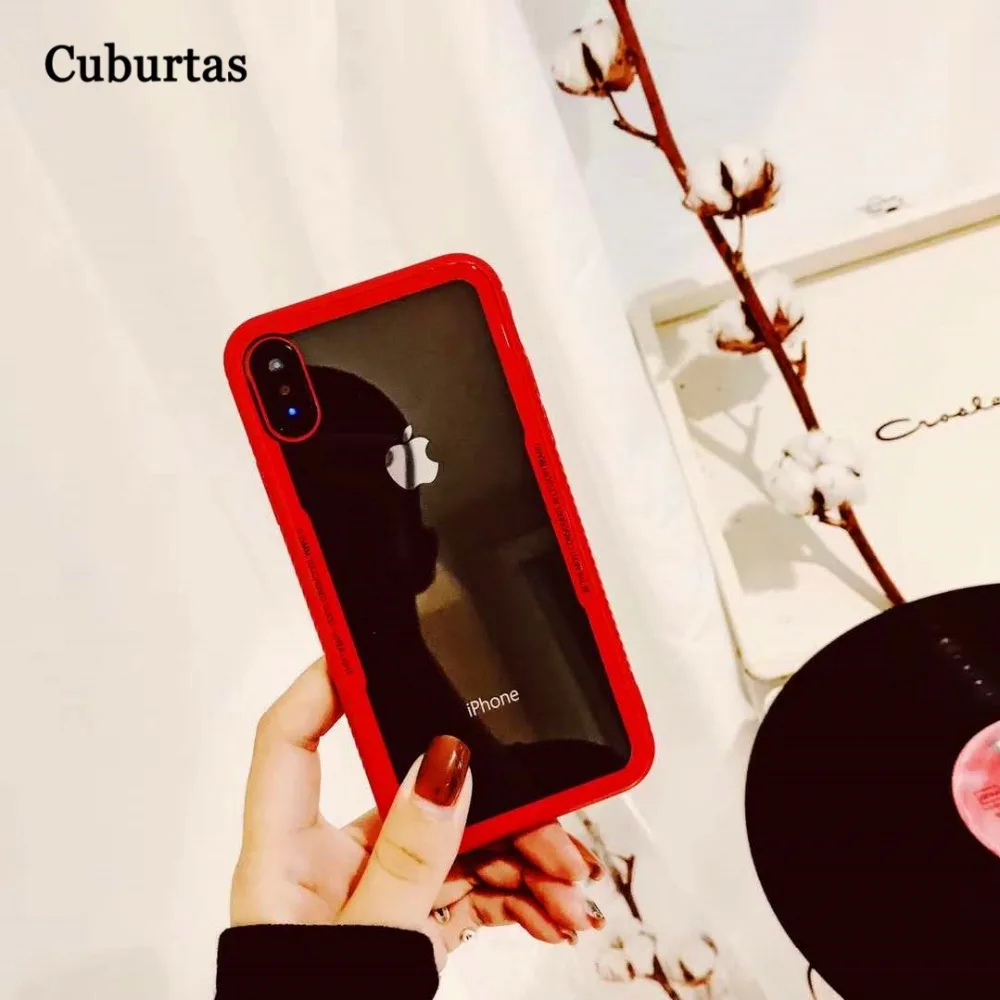 Cuburtas New Case for iPhone X Luxury TPU Soft Edge Tempered Glass Back 8 7 6 6S Plus Fashion Silicone Coque |
