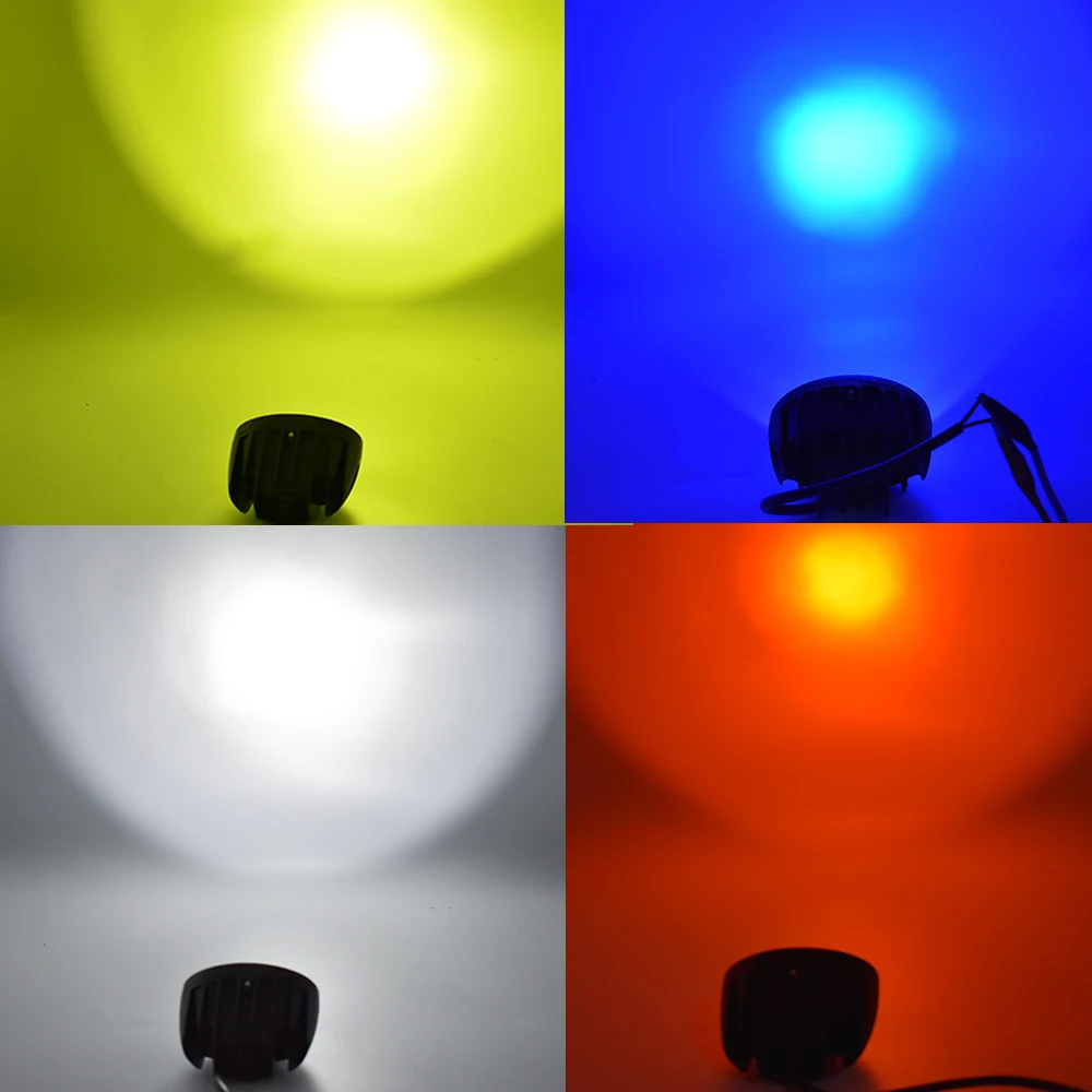 

Drop Shipping 4Pcs 10V~60V DC LED Forklift Safety Red Blue oval Light 3" led work light 20W LED warning light for forklift truck