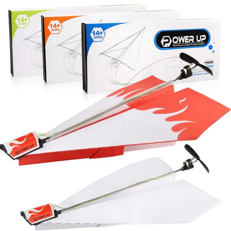 Самолет Rc складная бумажная модель DIY Мотор мощность красный дети мальчик