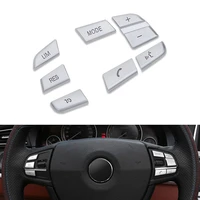 7pcs car styling steering wheel button switch covers trim for bmw 1 2 3 4 5 7 series x1 x3 x5 f10 f20 f30 f34 f25 e70