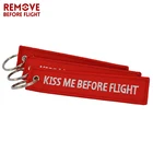 Брелок с вышивкой Kiss Me Before Flight, 5 шт.лот