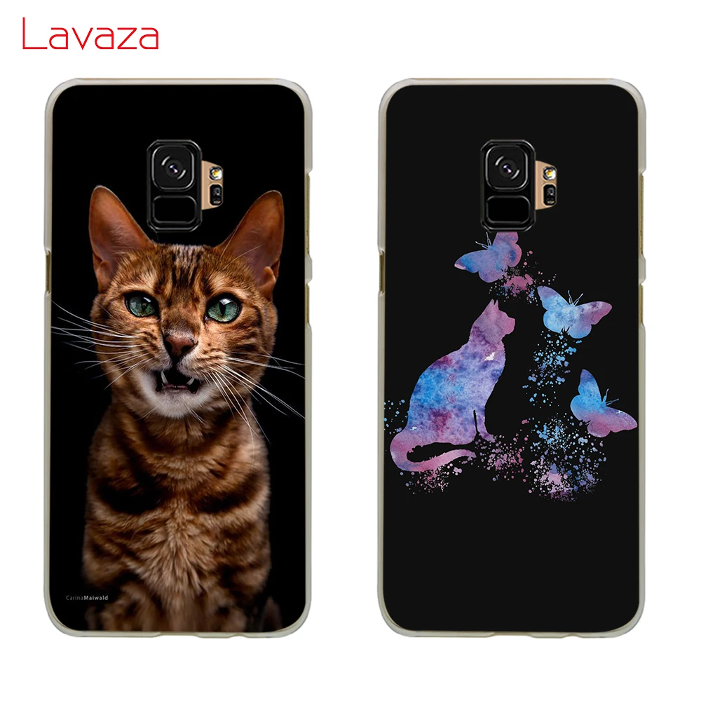 Твердый чехол для телефона Lavaza с подставкой в виде бабочки и кошачьего носа Samsung