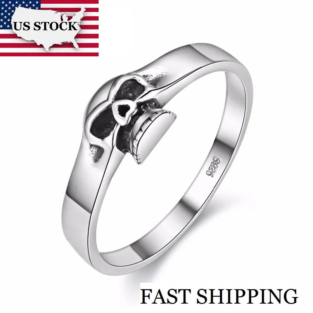 Uloveido Скидка 40% женские кольца череп кольцо для мужчин Ringen bagues Femme Панк серебро 925