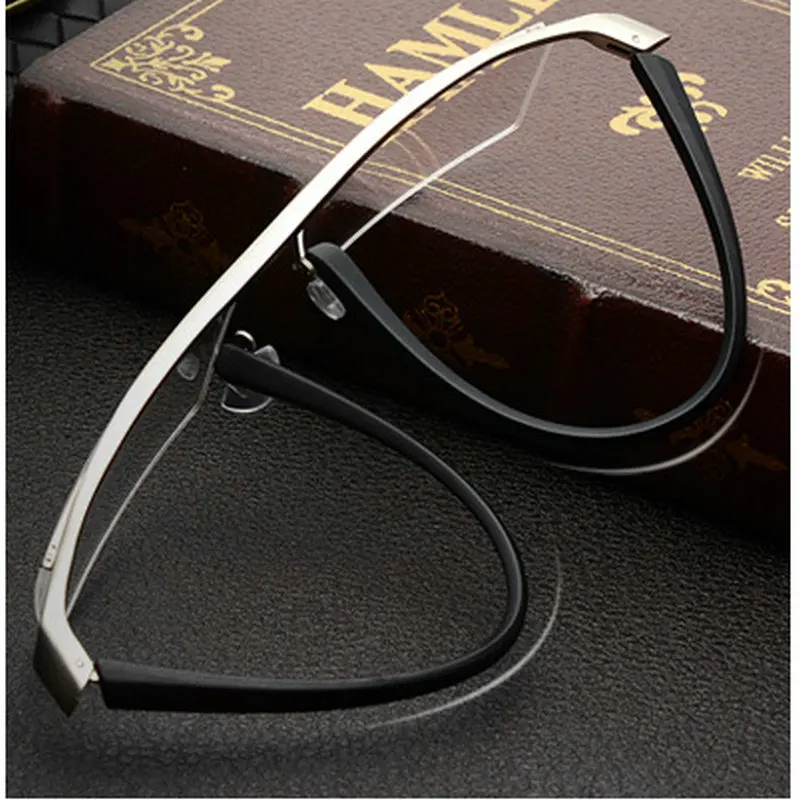 MINCL/2017 новая мужская титановая оправа для очков оптическая наполовину квадратные