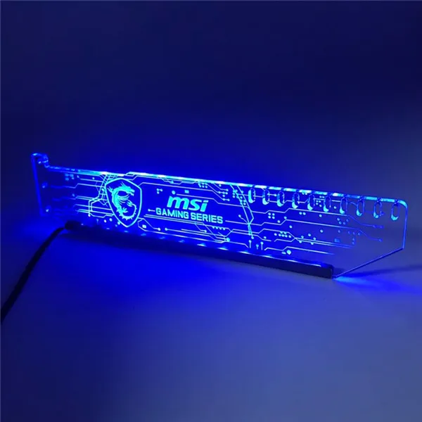 Blue(Remark NO.) Кронштейн для видеокарты RGB(12 В)/Aurora(5 В), синхронизация AURA, стоячий светильник, защита от загрязнения, поддержка партнеров, шасси, светодиодный VGA, ASUS - Цвет лезвия: Blue(Remark NO.)