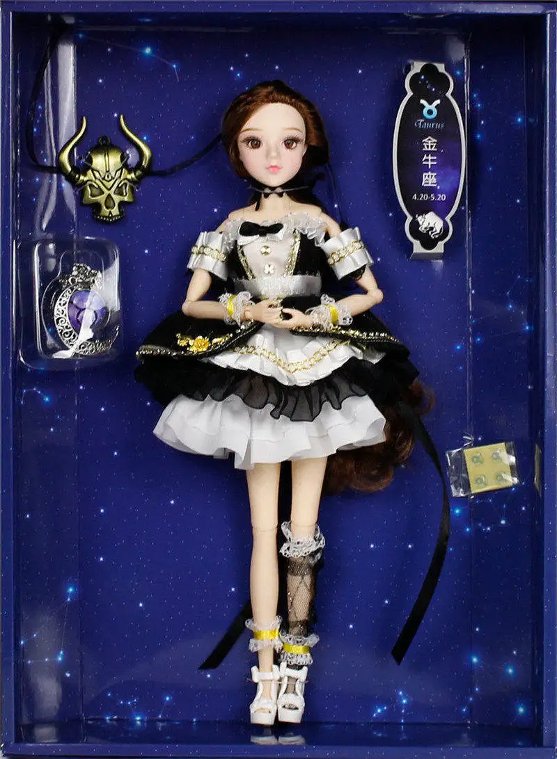 Taurus Мм девушка Blyth кукла 12 Созвездие серии 35 см шарнир тела кукла Monste высокие игрушки для детей 1/6 BJD кукла - Цвет: Taurus