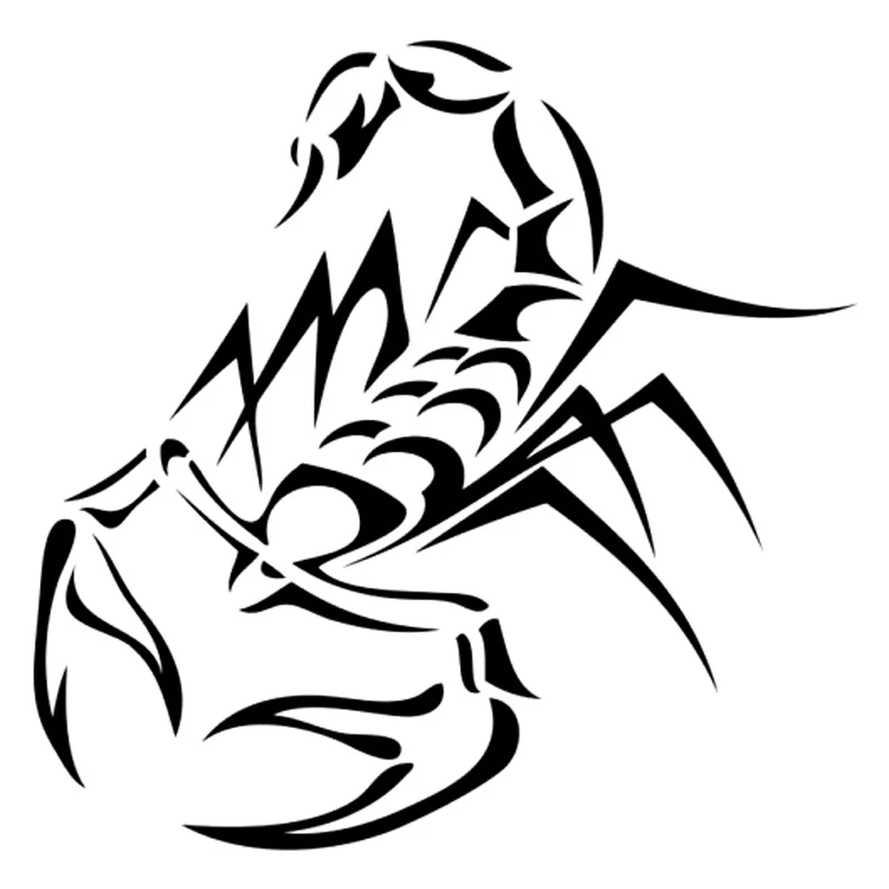 Этнический тату-скорпион наклейки с персонажами из мультфильмов 13 9 см * 7