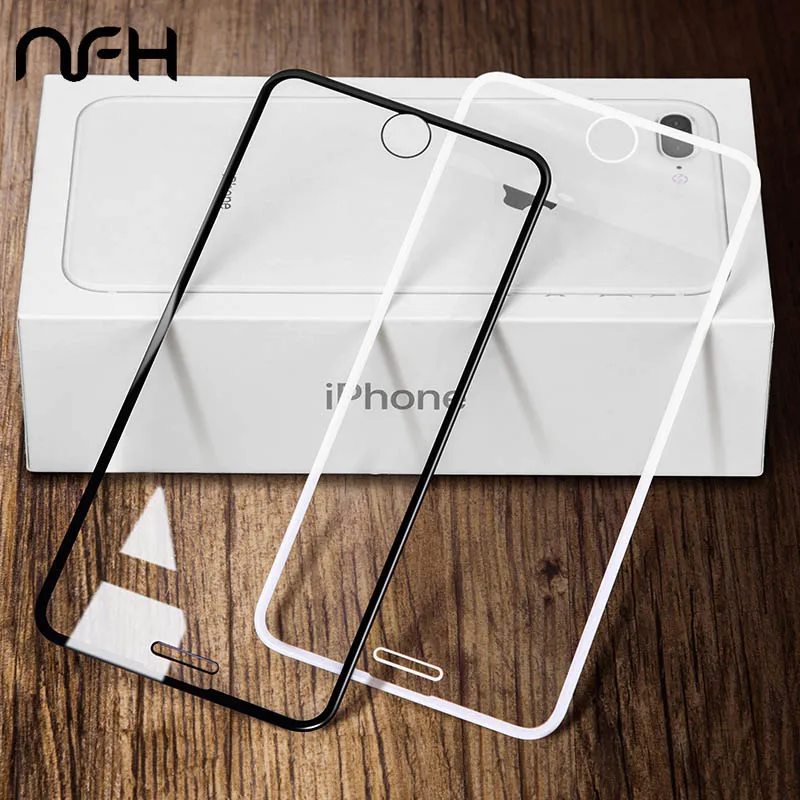 NFH полное покрытие защитное закаленное стекло для iphone 6 6s Plus на X 8 7 9H Защита экрана