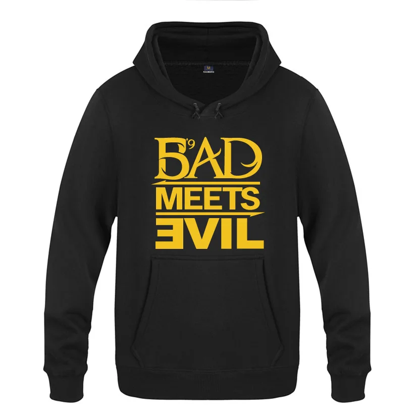 Bad Meets Evil Eminem рок толстовки для мужчин в стиле хип хоп флисовый пуловер с длинными