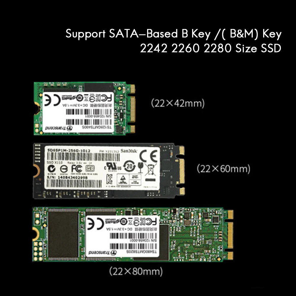 SSK алюминиевый сплав M.2 корпус SSD HDD Type-C чехол для мобильного жесткого диска M.2(NGFF)