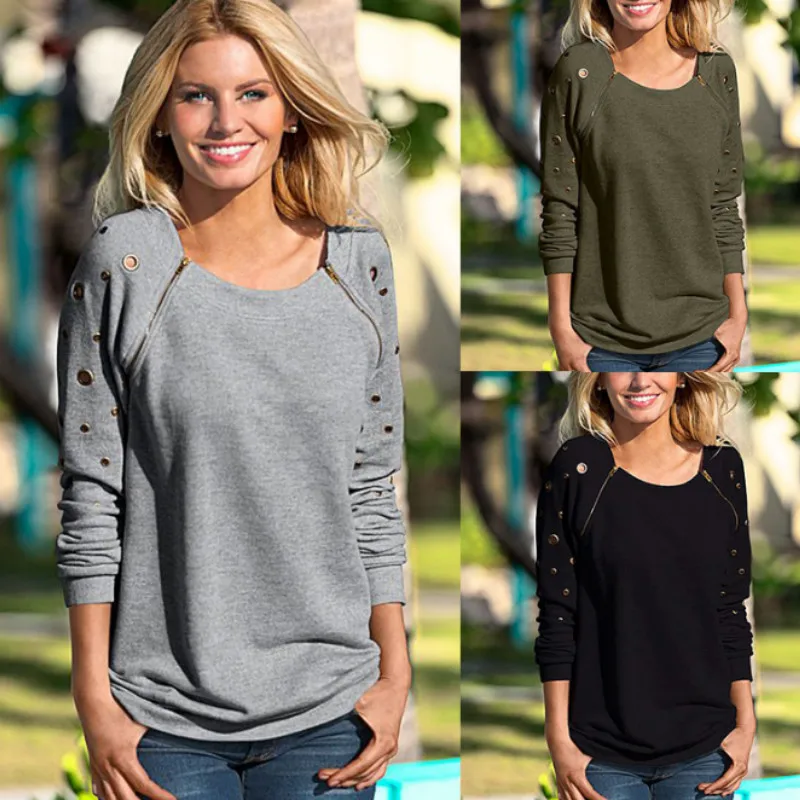 Для женщин Винтаж блузка 2018 Демисезонный рубашка с длинными рукавами и круглым