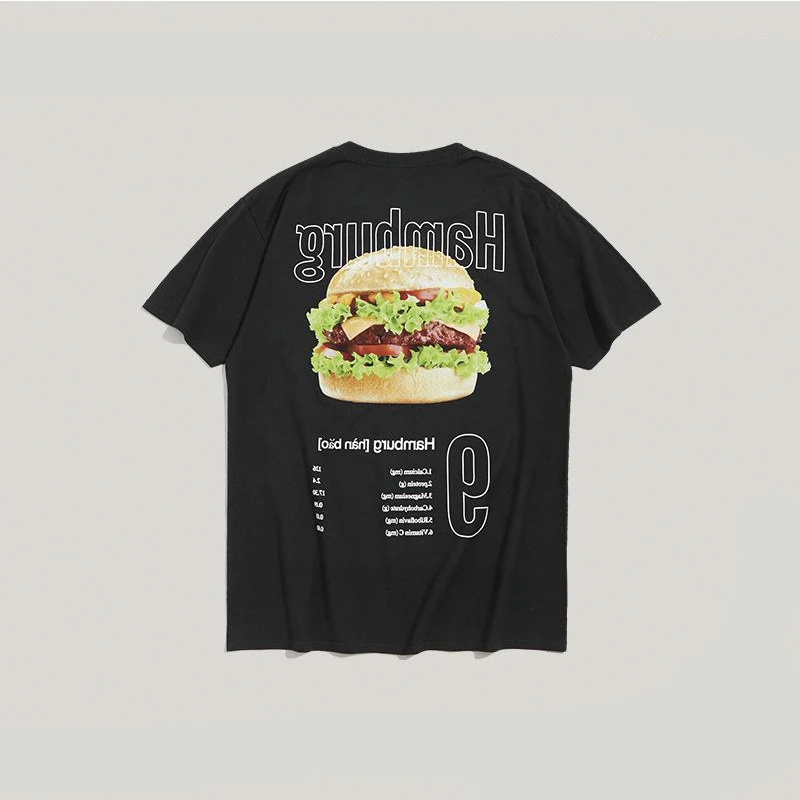 HFNF гамбургер рубашка простая футболка кофта с капюшоном мужская хип хоп для