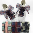 Шнурки из шифона и органзы шириной 4 см, длина 80100120160 см, Сникеры с бантом, спортивная обувь, белые шнурки, Прямая поставка