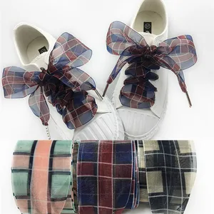 Шнурки из шифона и органзы шириной 4 см, длина 80100120160 см, Сникеры с бантом, спортивная обувь, белые шнурки, Прямая поставка