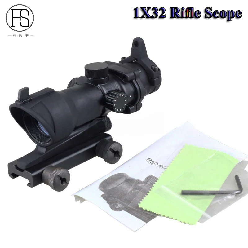2017 Новый ACOG 1X32 красный зеленый точечный прицел тактический охотничий для 20 мм