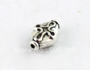 

200pcs Tibetan silver Cross pot spacer beads A8503