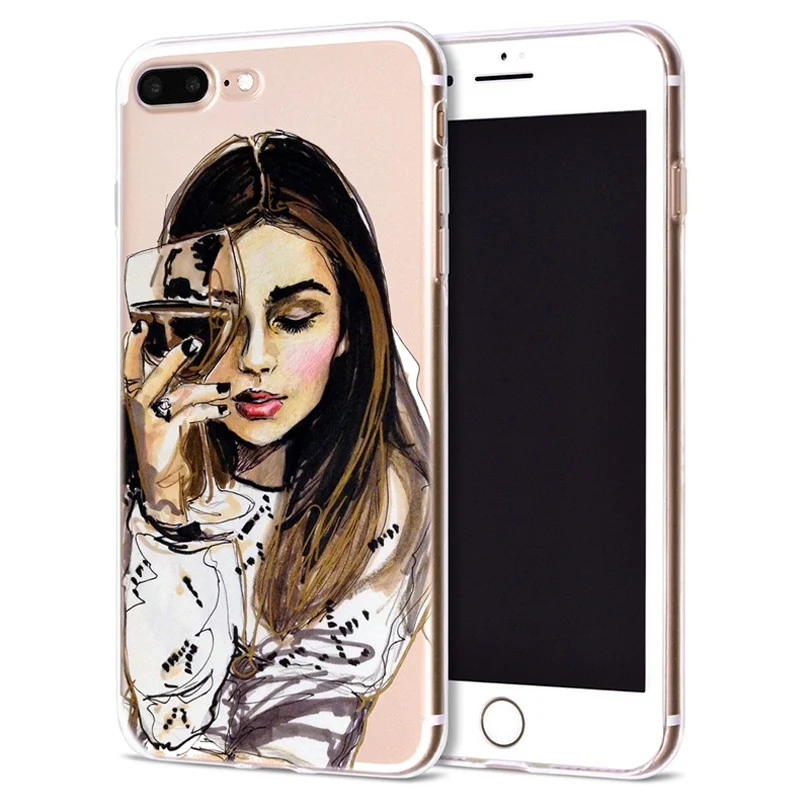 Чехол для Apple iPhone 6 6S 7 Plus X 10 милый мягкий чехол из ТПУ Оригинальный 8 B325 |