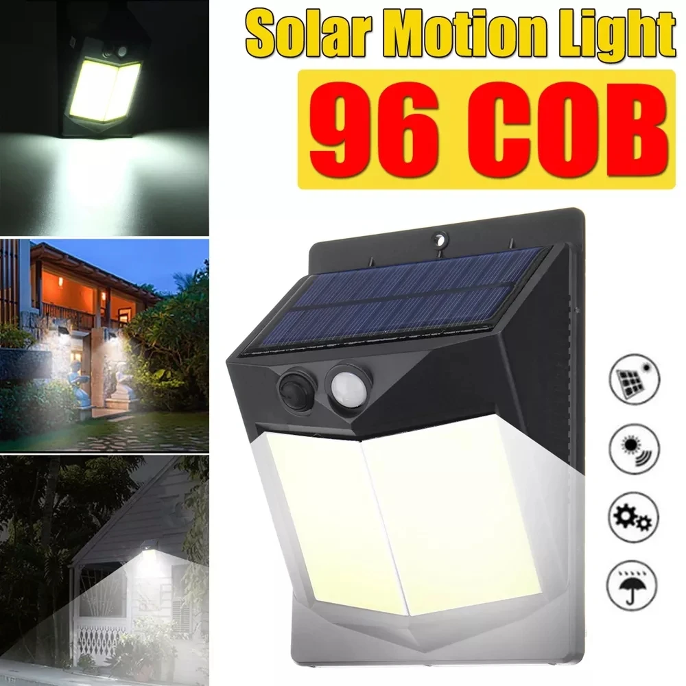 96COB LED Солнечный Свет PIR датчик движения широкий угол безопасности настенный