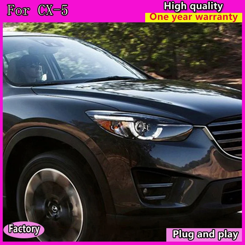 Автостайлинг для Mazda CX 5 фары 2011 2015 CX5 светодиодный ные DRL Биксеноновые линзы