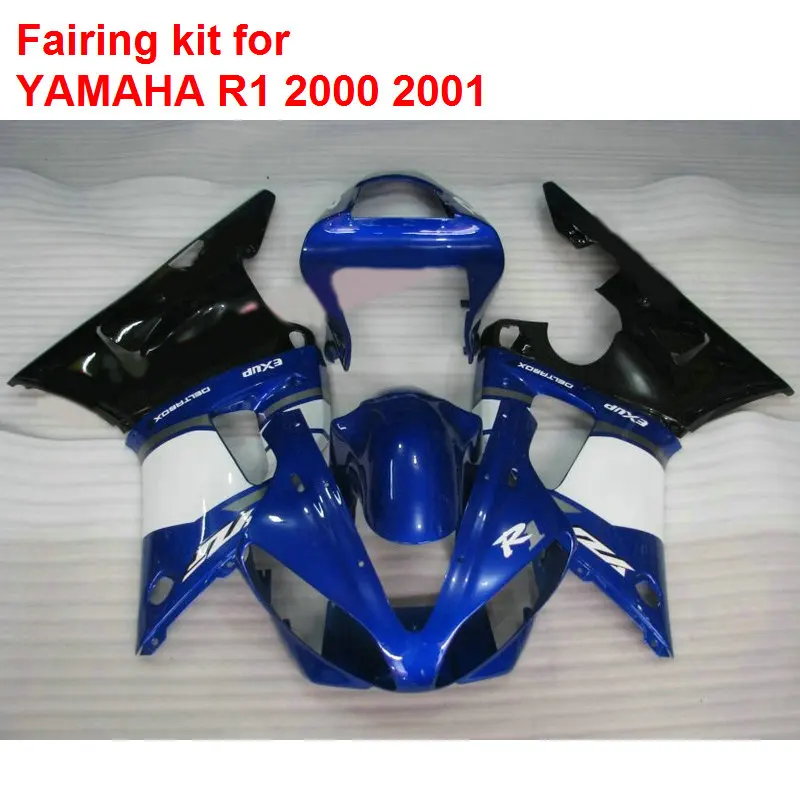Комплект обтекателей для кузова YAMAHA R1 2000 2001 синий черный белый Обтекатели YZF 00 01