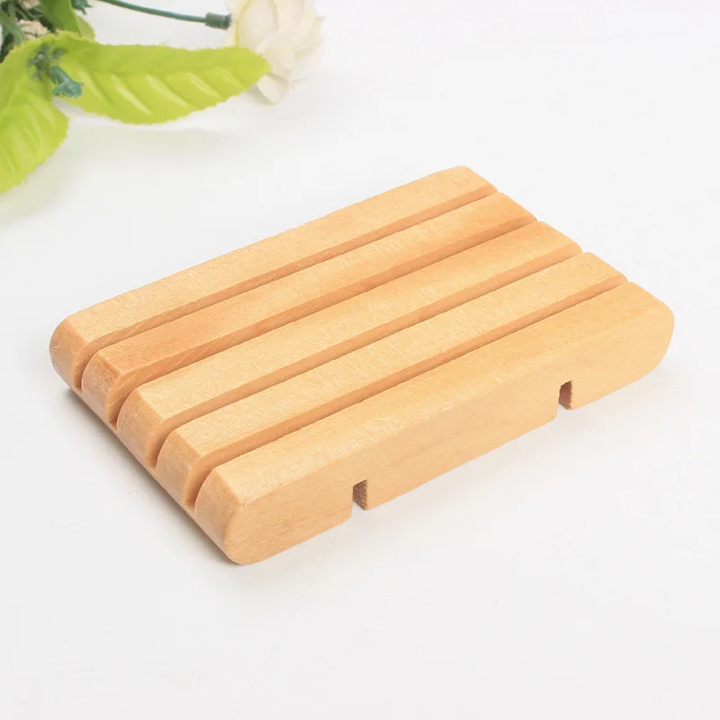 100pcs Natural Wooden Soap Tray Holder Rack Plate Box Container Dish Bathroom Accessories lin3853 | Дом и сад