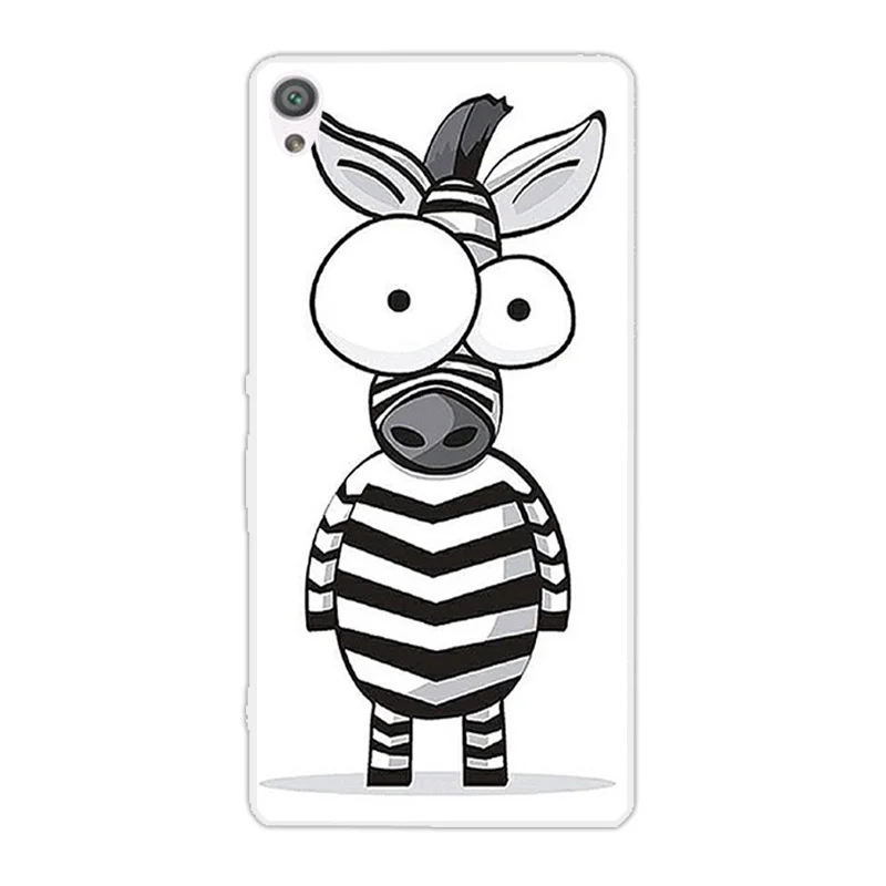 Для Sony Xperia XA F3111 мягкие чехлы из ТПУ для Zebra задняя крышка 5 0 дюймов тонкие