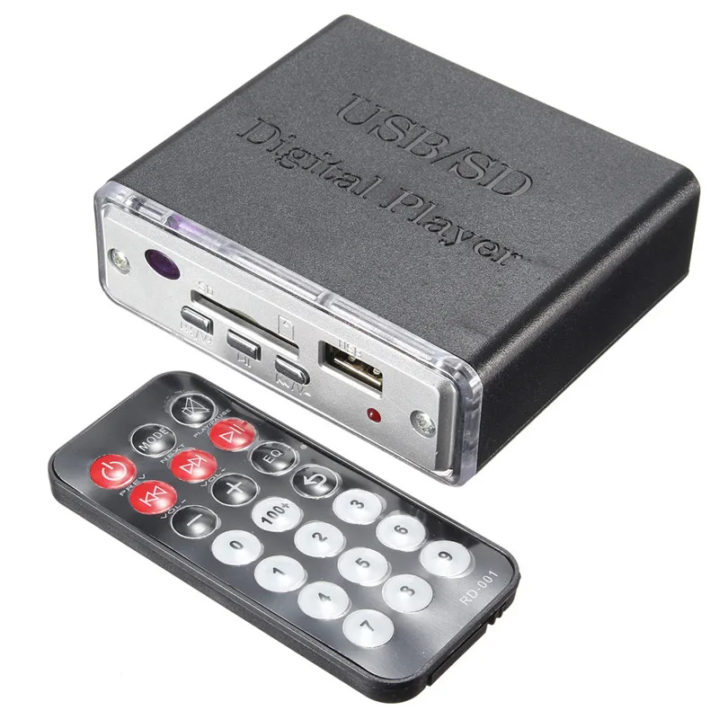 Портативный усилитель мощности 12 В MP3 SD USB аудиоплеер устройство для чтения с 3