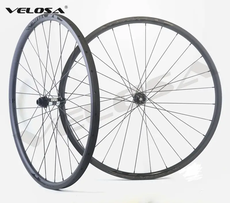 1330g 29er MTB XC asymmetric hookless carbon wheels 29inch wheelset 27mm/30mm width rims boost ready | Спорт и развлечения