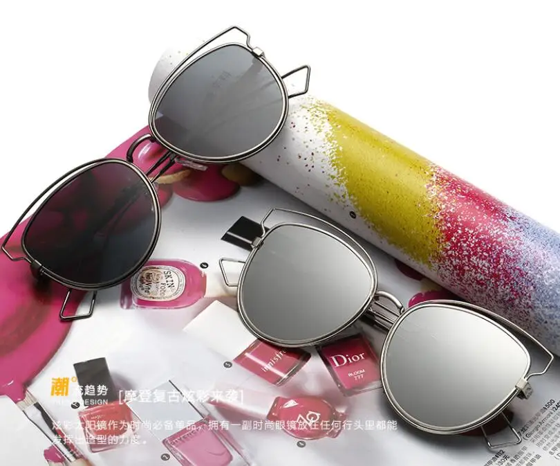 Женские солнцезащитные очки кошачий глаз Emosnia роскошные брендовые в стиле ретро