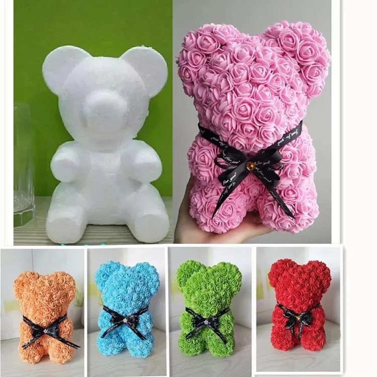 Hot Sale 25cm Soap Foam teddy rose Bear Artificial flower bear for New Year /Valentines /Christmas and girlfriend gift box | Игрушки и