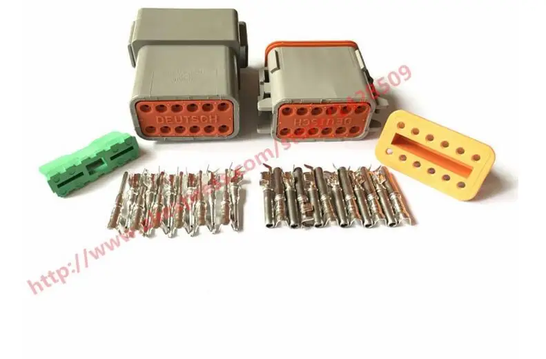 Водонепроницаемый разъем для электрических проводов, 12 контактов, штекер, улучшенное уплотнение, термоусадочный адаптер DT06-12S DT04-12P