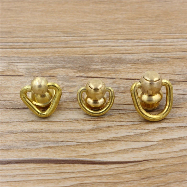 Дизайнерские кожаные ремесла Твердые Латунные Заклепки и шпильки с винтами D