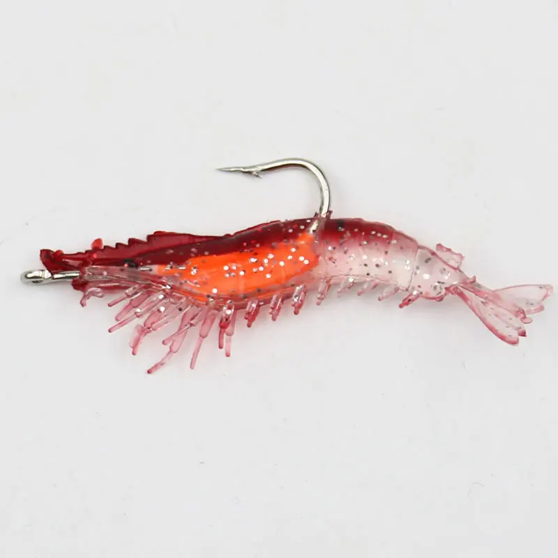 4 шт./лот Мягкая приманка для креветок 6 см/2 79 г рыболовная искусственная с