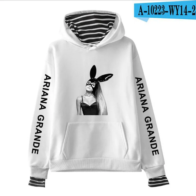 Толстовка Ariana Grande для мужчин и женщин Свитшот Arianator опасных куртка в полоску из