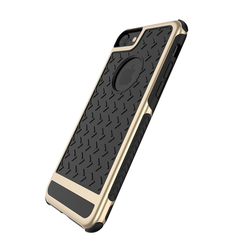 FLOVEME Heavy Duty Armor Case For iPhone 7 6 6s Plus Plastic Soft TPU Phone Cases 5s se Plain Bumper Back Cover i7 |