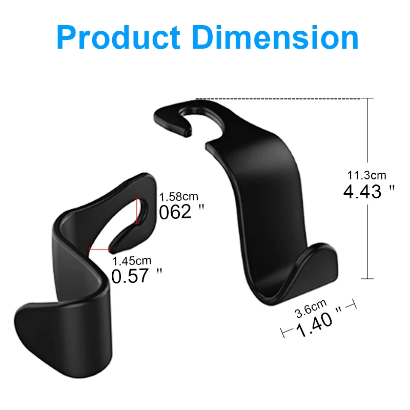 4 шт. автомобильные вешалки крючки для заднего сиденья держатель сумки сумочки
