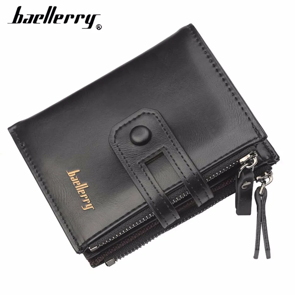 Мужские кошельки baellerry с двойной молнией из искусственной кожи отделением для