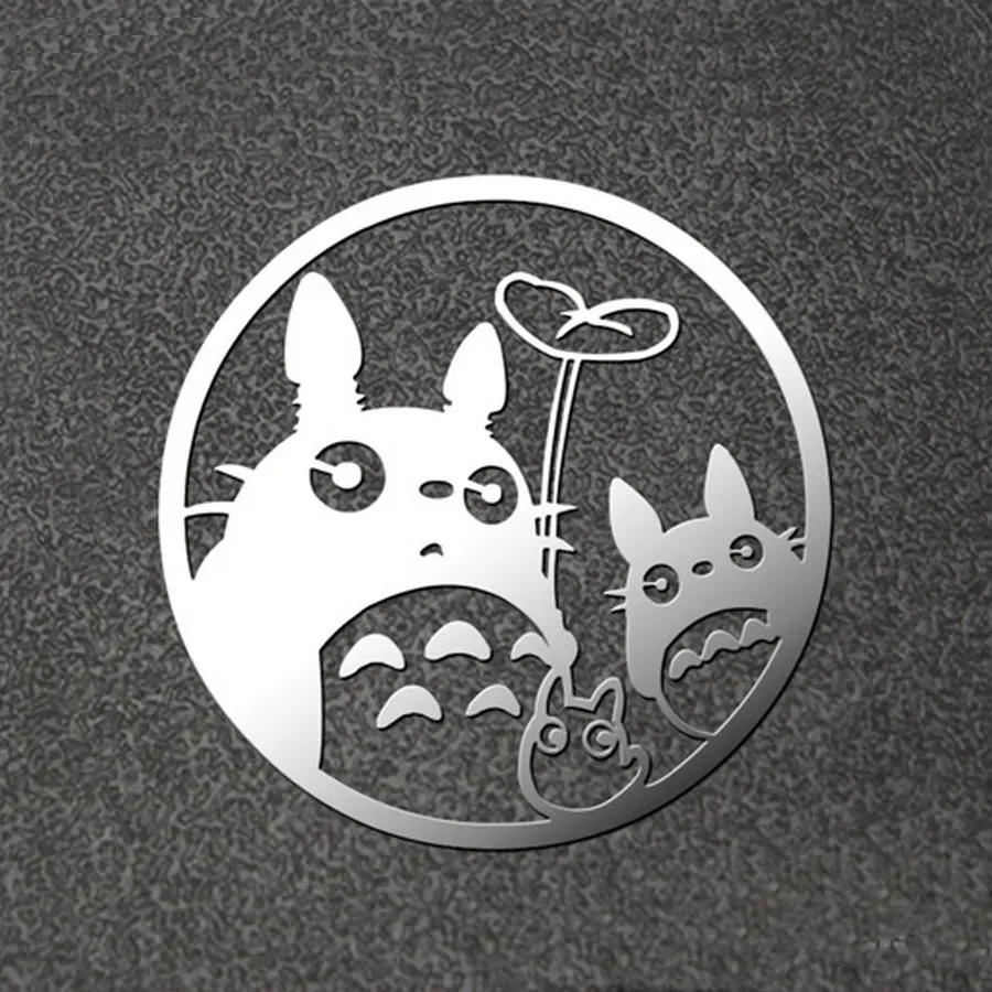 

Anime My Neighbor Totoro Cartoon Sticker Luxury Mobile Phone Laptop Sticker Car Motorcycle Decal DIY 3D Metal Stickers